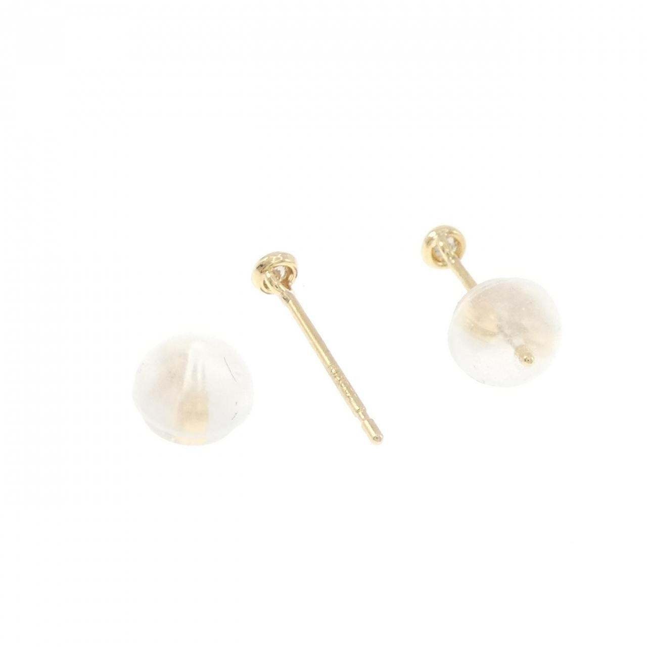 【新品】K18YG ソリティア ダイヤモンド ピアス 0.04CT