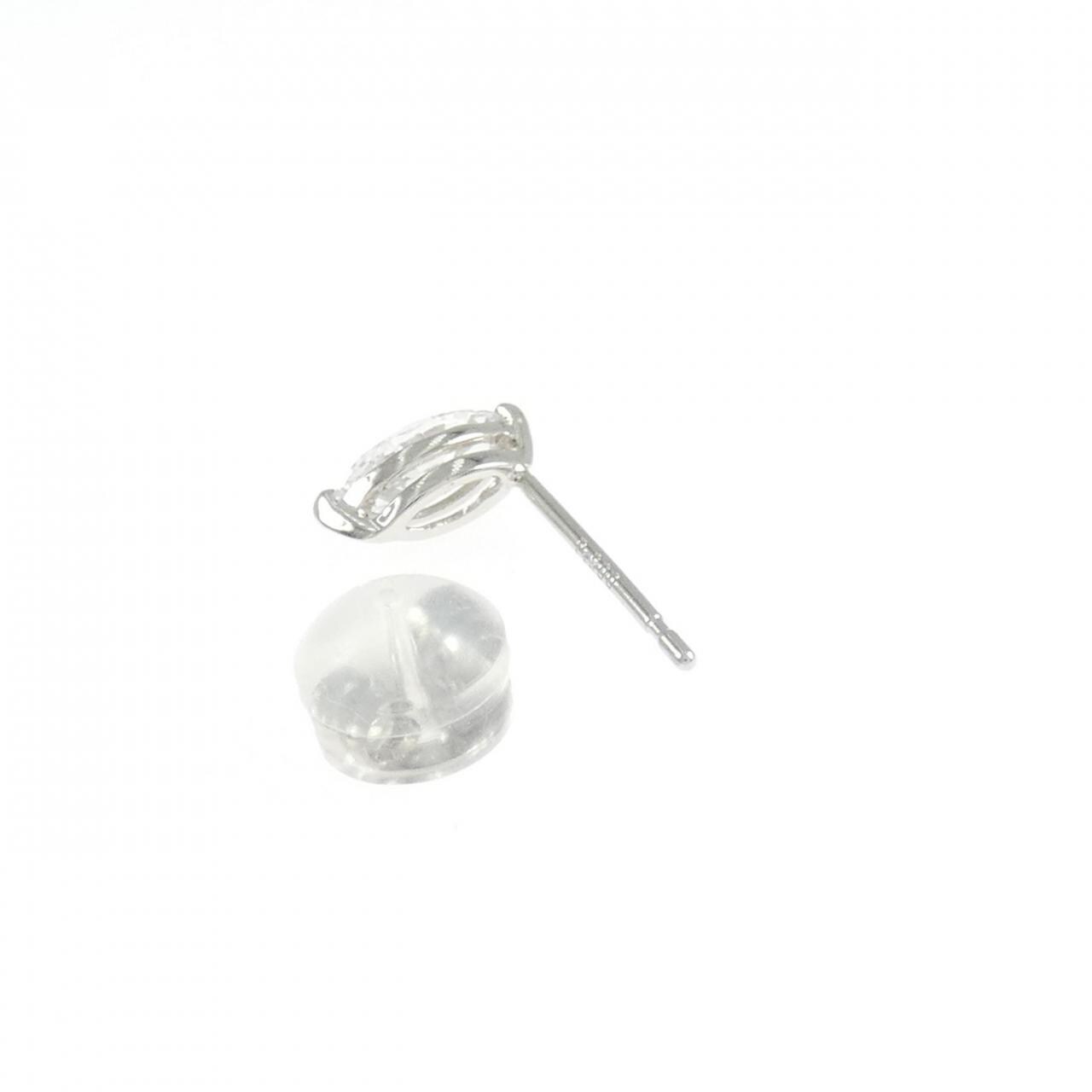 PT900 ダイヤモンド ピアス 0.230CT D SI2 マーキスカット 片耳