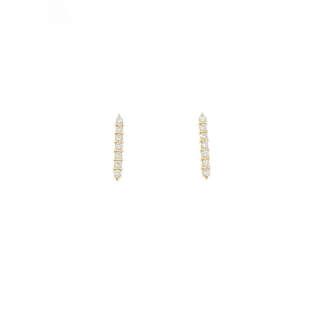 K18YG ダイヤモンド ピアス 0.14CT