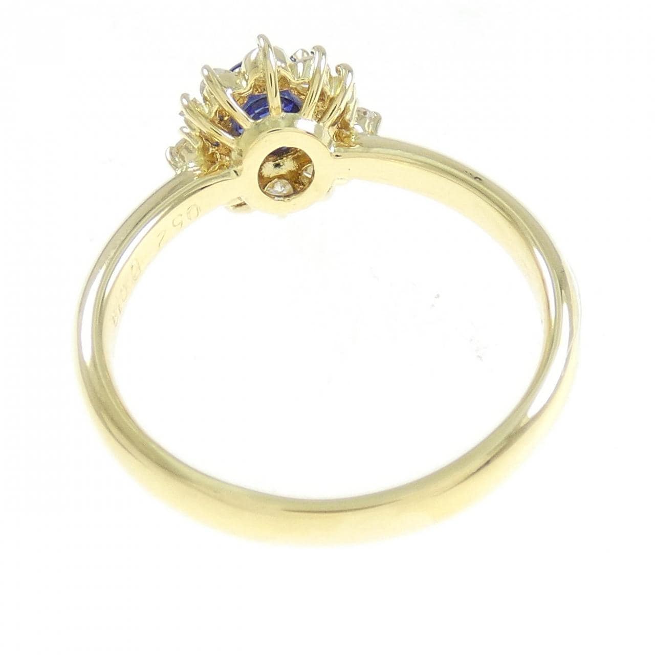 K18YG サファイヤ リング 0.52CT