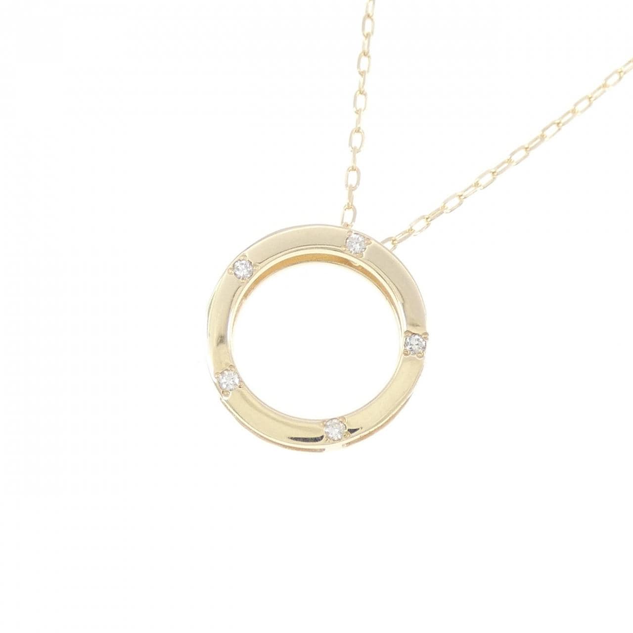 K10YG ダイヤモンド ネックレス 0.04CT