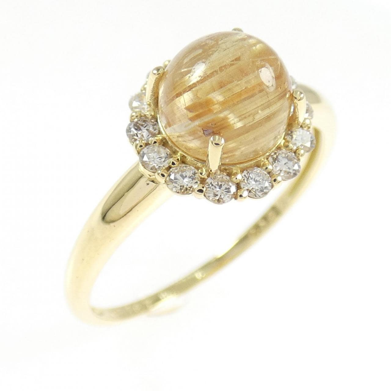 K18YG ルチルクオーツ リング 1.67CT