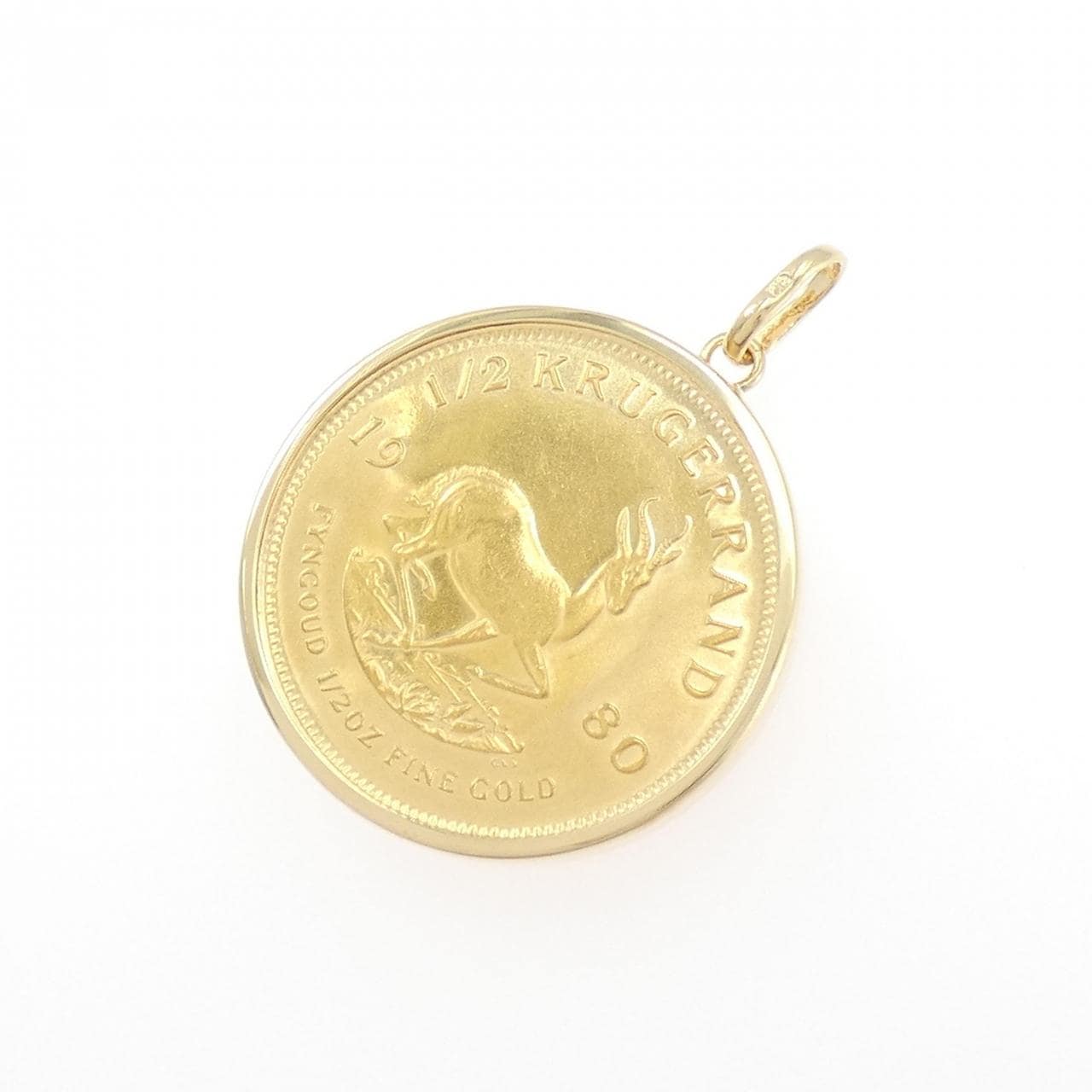 K18YG(枠) コイン ペンダント