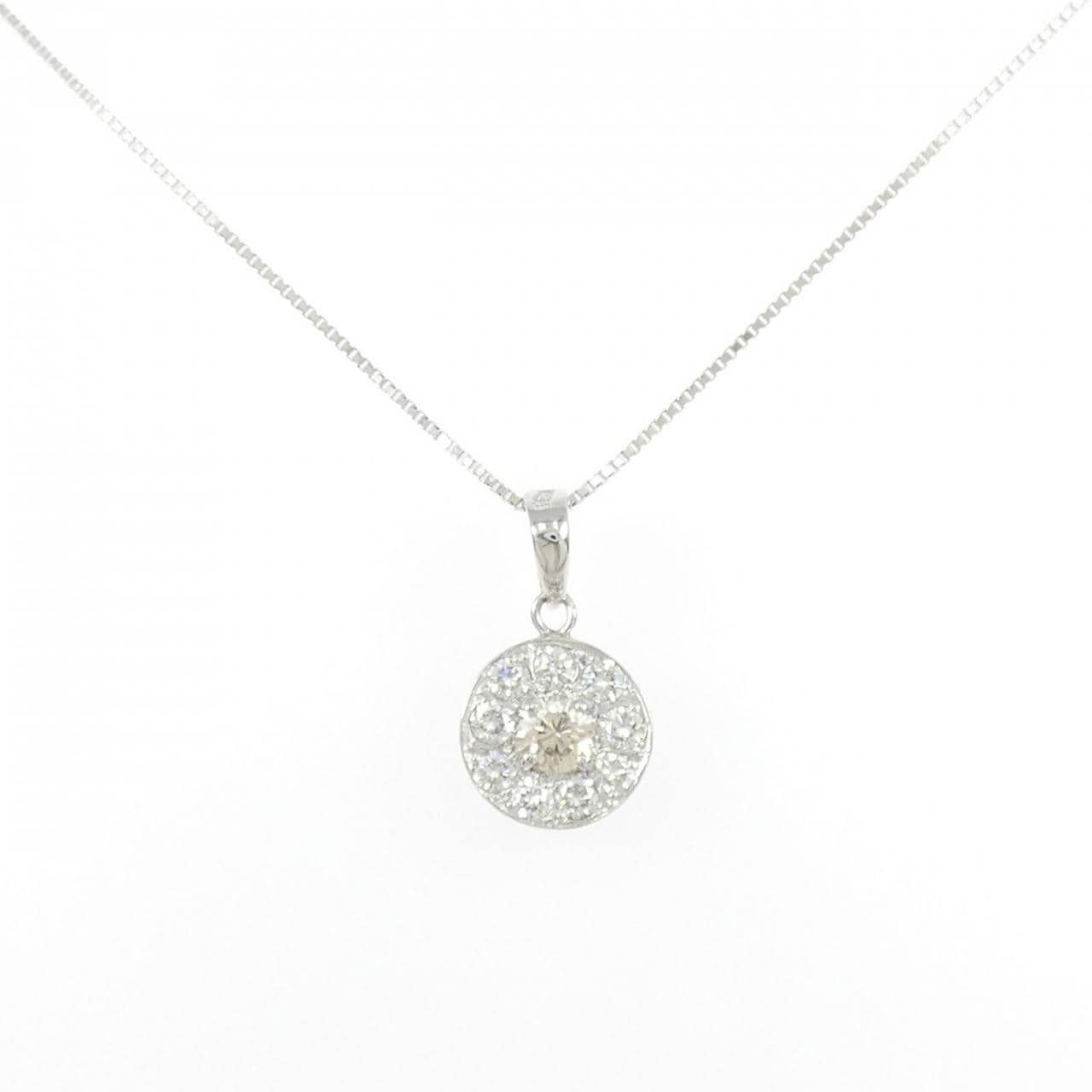 K18WG ダイヤモンド ネックレス 0.37CT