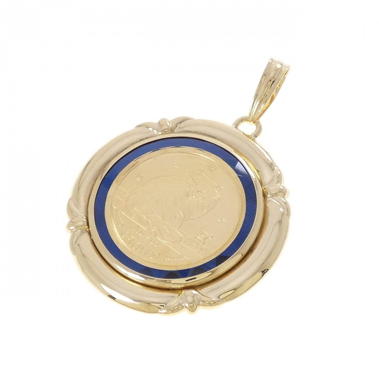 K18YG(枠) コイン ペンダント