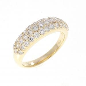 K18YG パヴェ ダイヤモンド リング 1.01CT