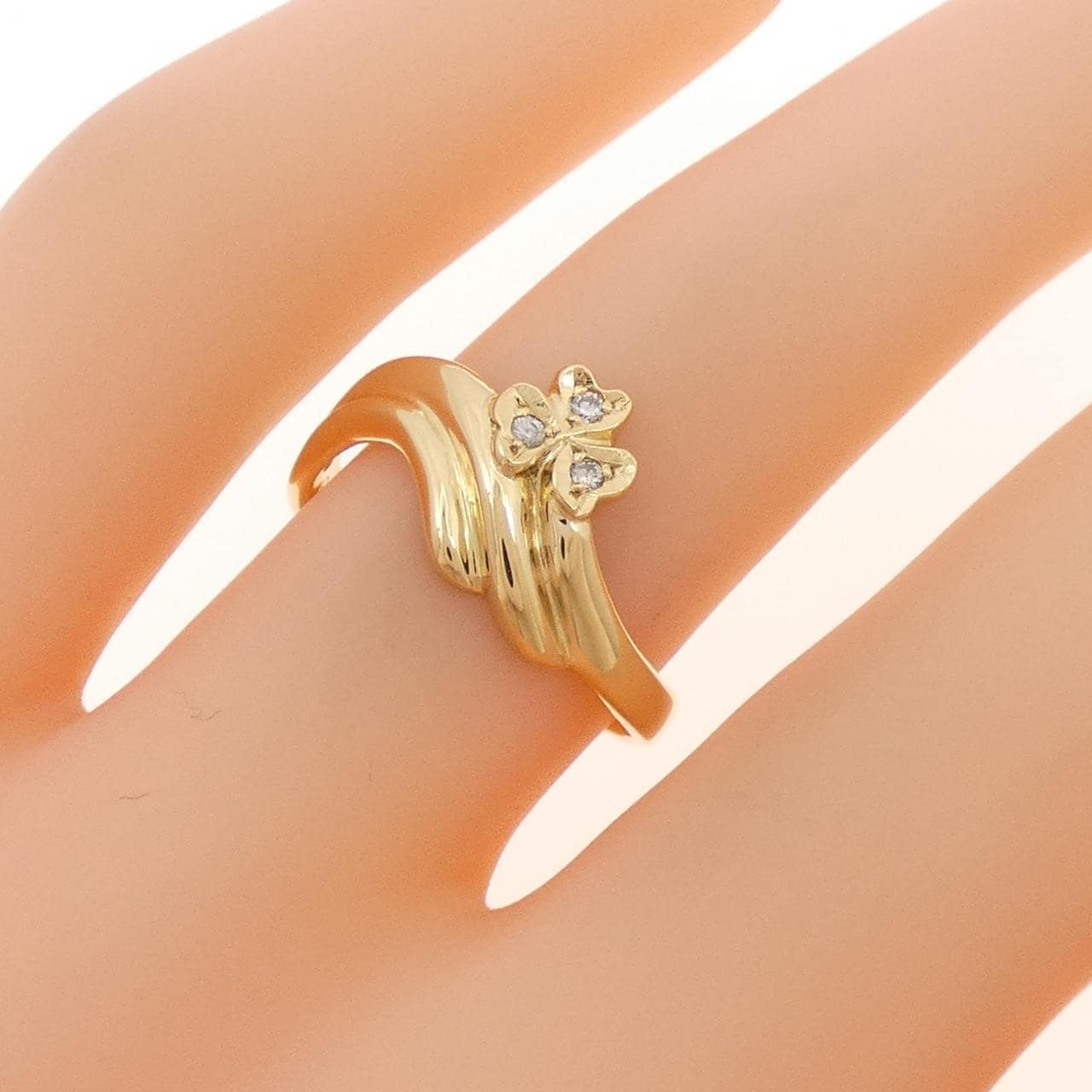 K18YG ダイヤモンド リング 0.03CT