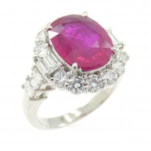 PT900 ルビー リング 3.06CT