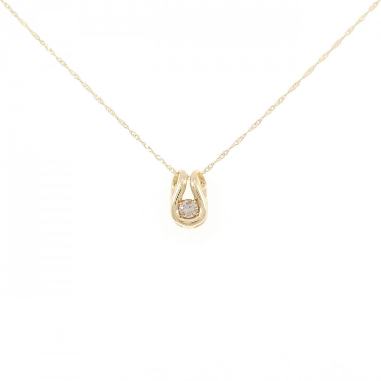 K18YG ダイヤモンド ネックレス 0.10CT