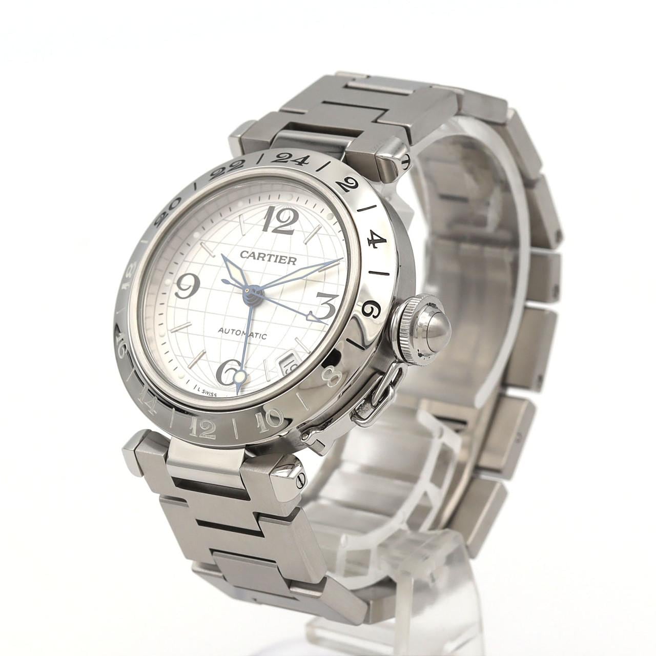 カルティエ パシャC GMT W31078M7 SS 自動巻