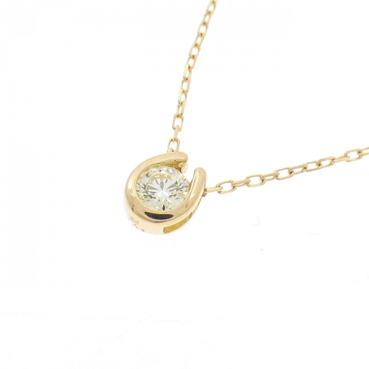 K18YG ダイヤモンド ネックレス 0.13CT
