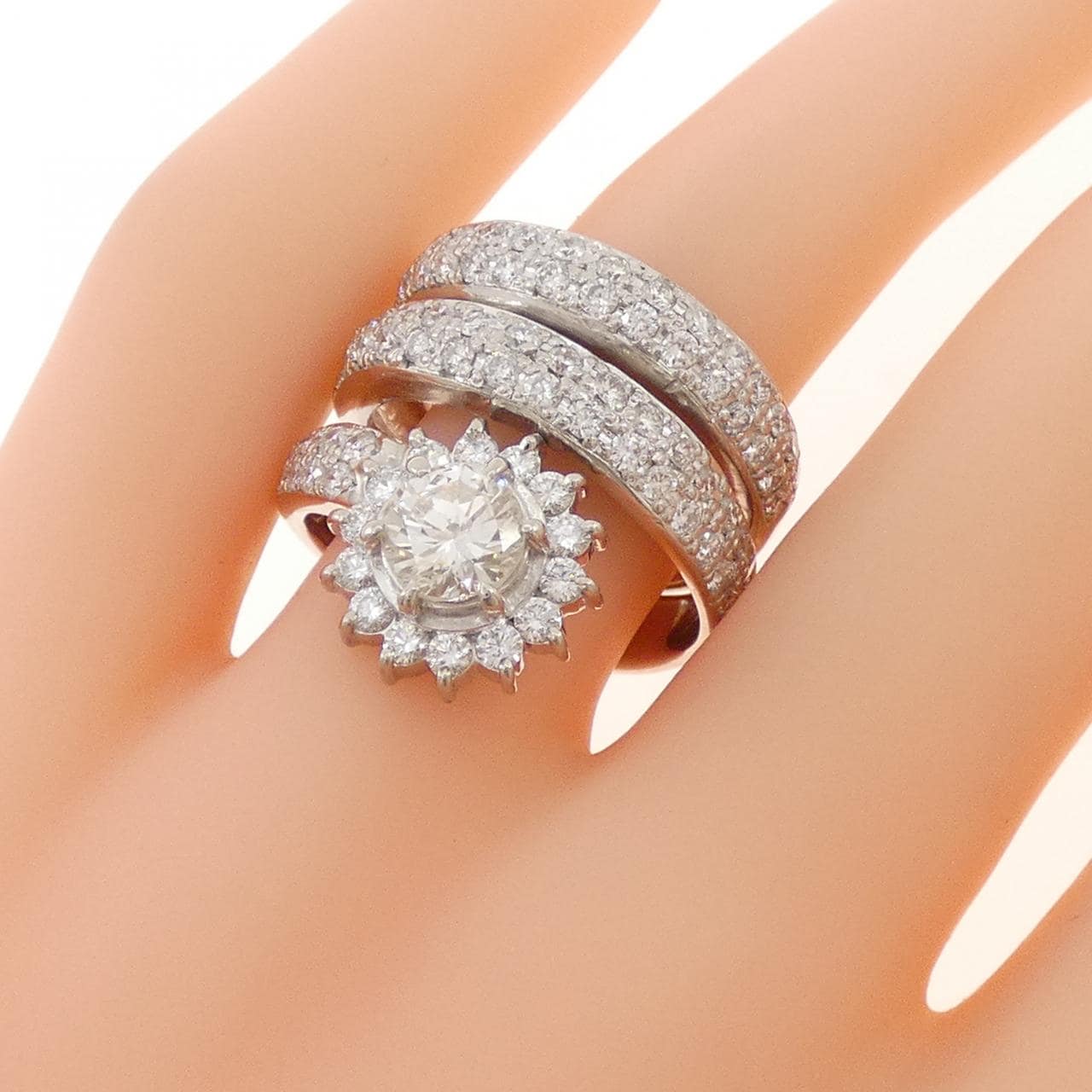 PT900 ダイヤモンド リング 1.001CT J SI1 Fair