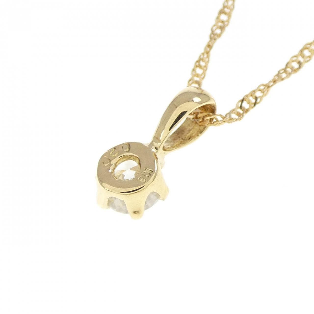 K18YG ダイヤモンド ネックレス 0.20CT