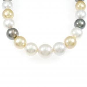 シルバークラスプ 白蝶パール ネックレス 13.7-17.4mm