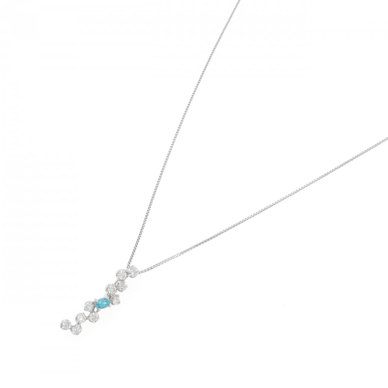 PT900/PT850 パライバトルマリン ネックレス 0.06CT