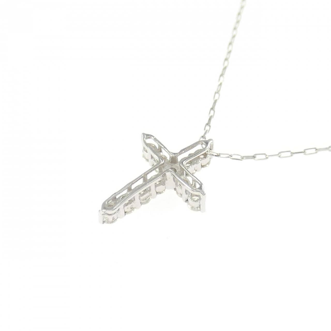 【新品】PT900 クロス ダイヤモンド ネックレス 0.10CT