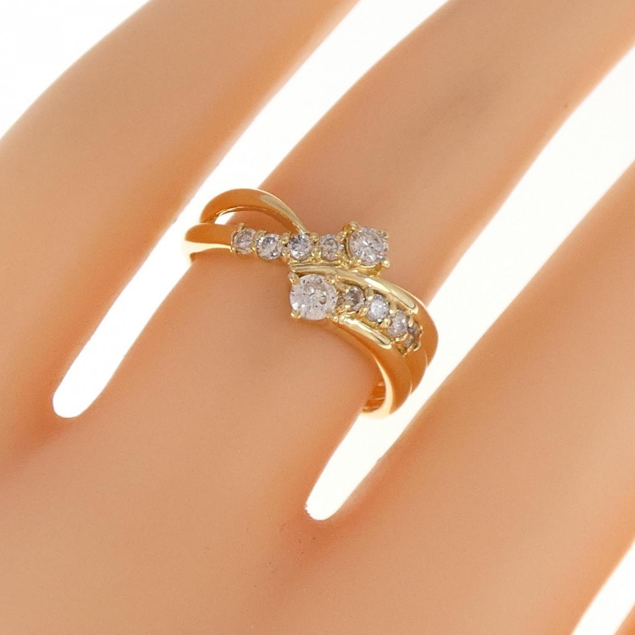 K18YG ダイヤモンド リング 0.38CT