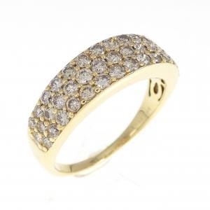K18YG パヴェ ダイヤモンド リング 0.90CT