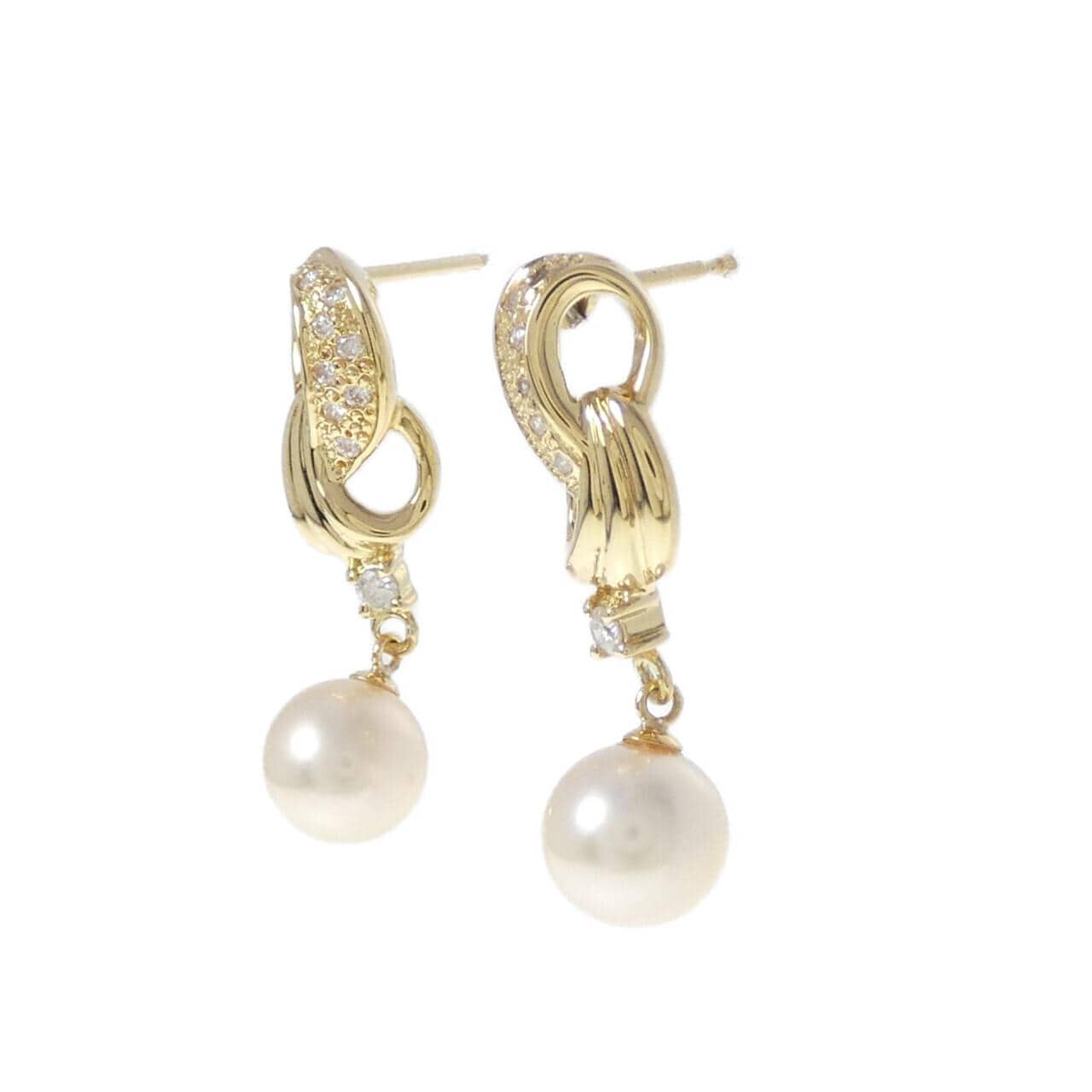 K18YG アコヤパール ピアス 7.3mm