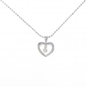 K18WG ハート ダイヤモンド ネックレス 0.05CT