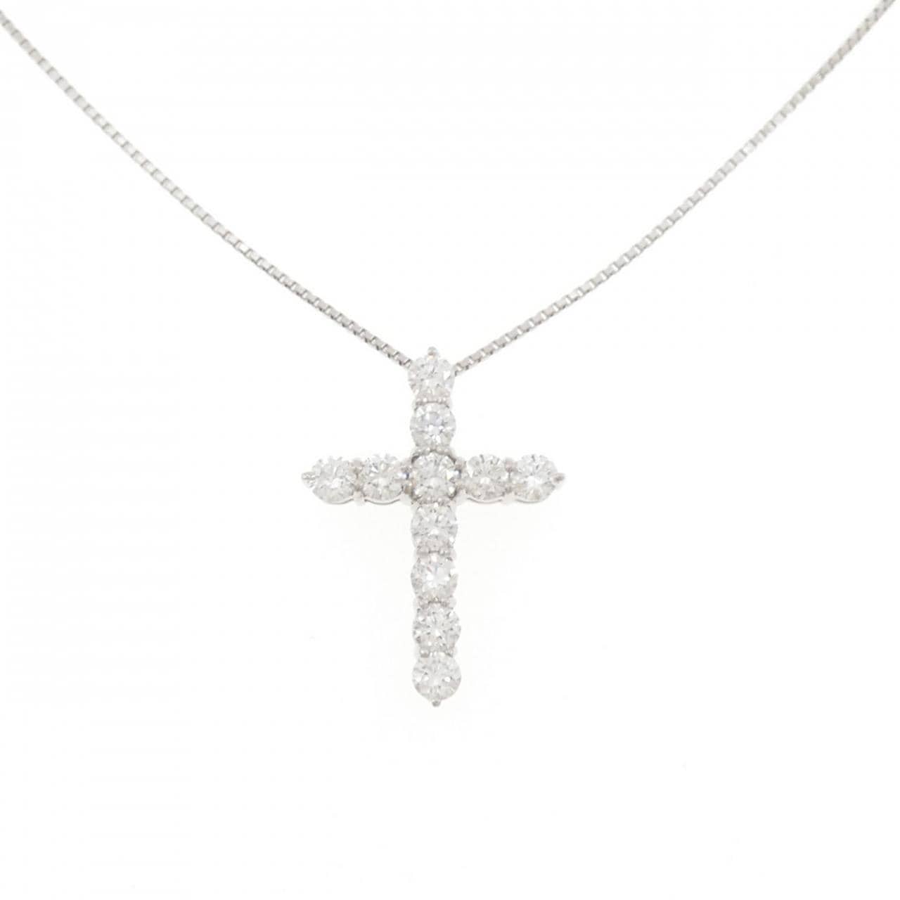 PT900/PT850 クロス ダイヤモンド ネックレス 1.006CT