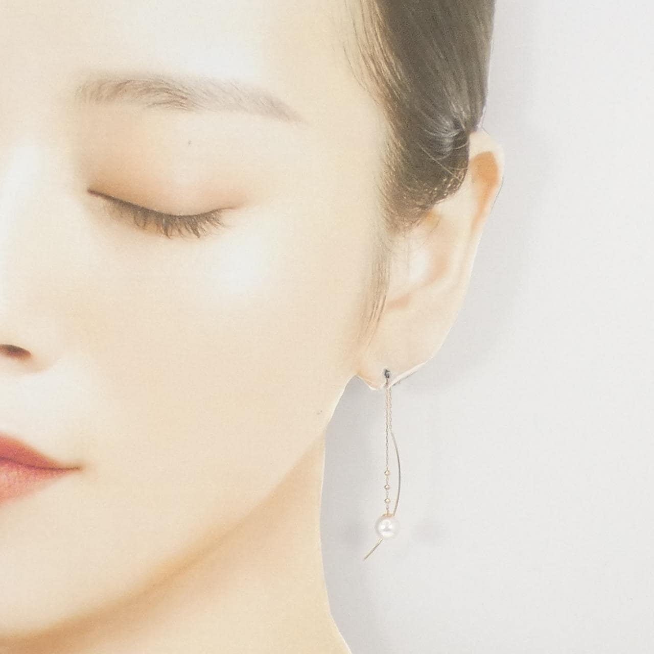 K18YG アコヤパール ピアス 6.6mm