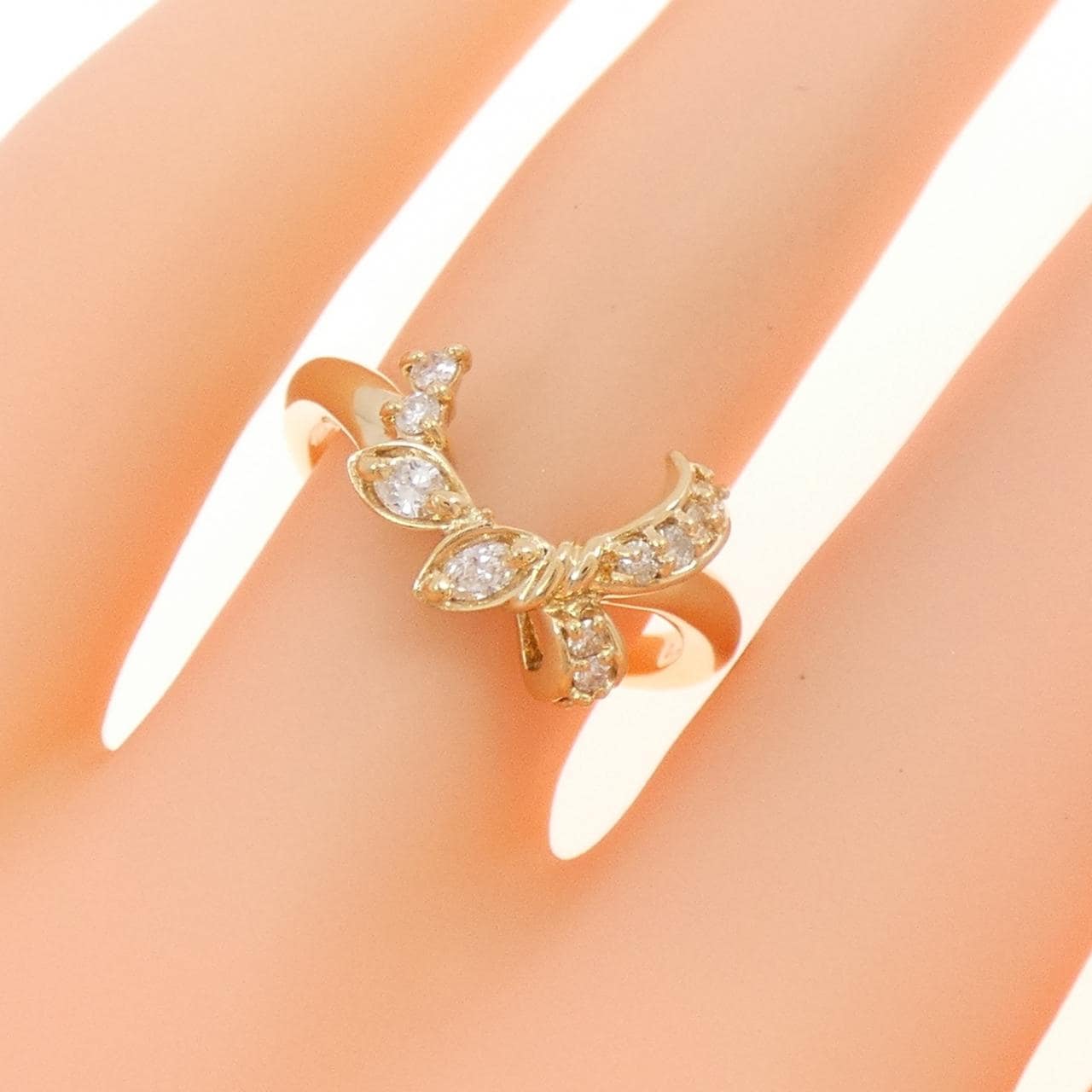 K18YG ダイヤモンド リング 0.22CT