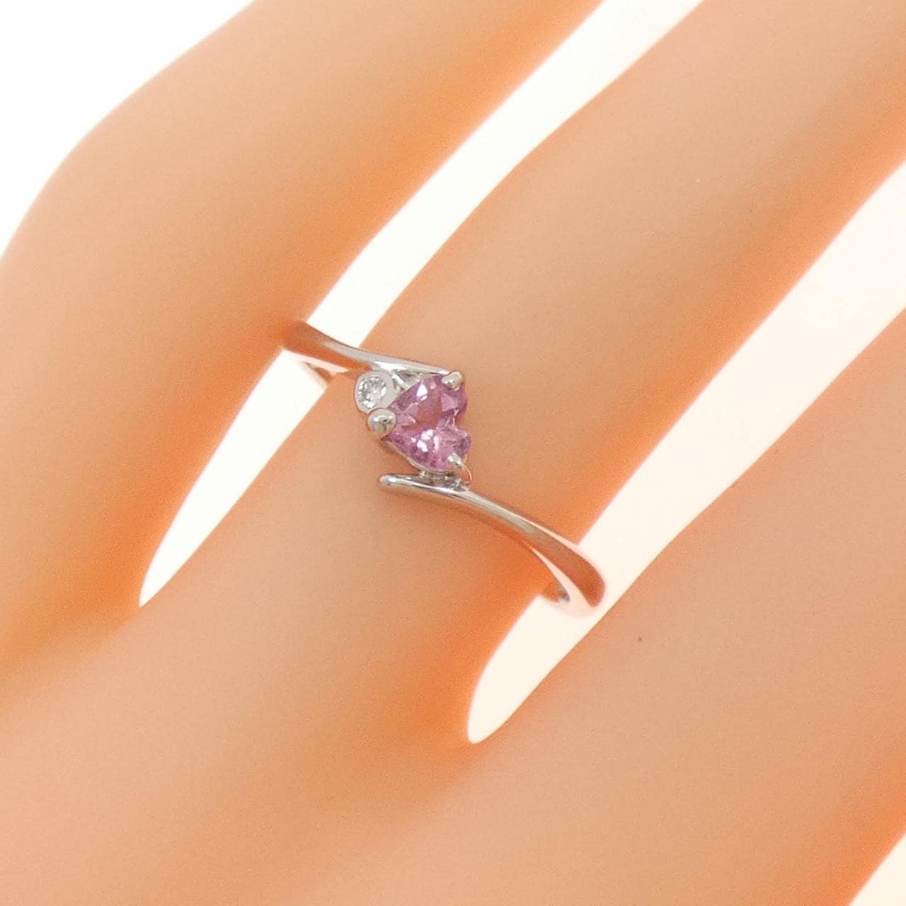 PT850 ハート トルマリン リング 0.21CT