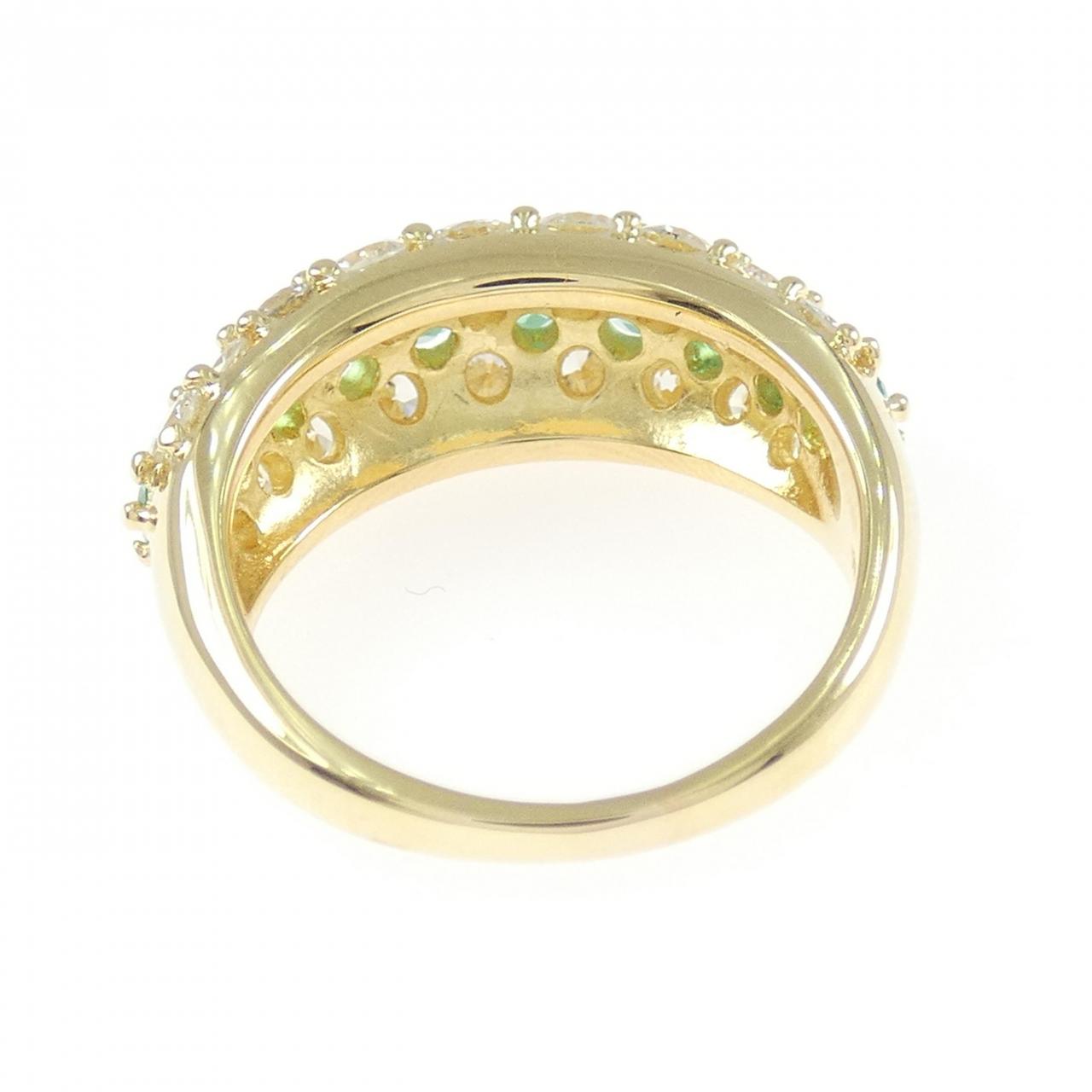 K18YG エメラルド リング 0.82CT