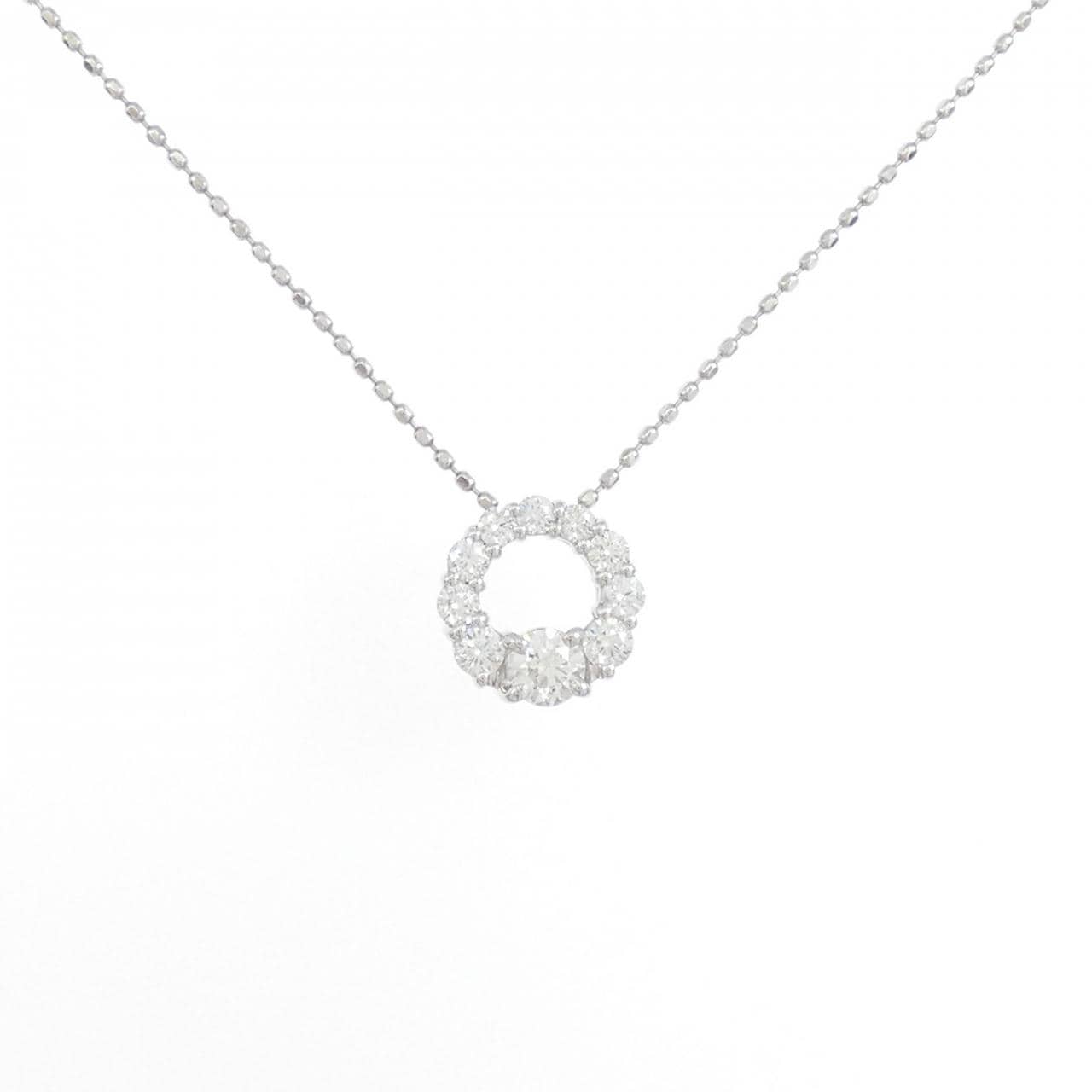 K18WG ダイヤモンド ネックレス 0.134CT