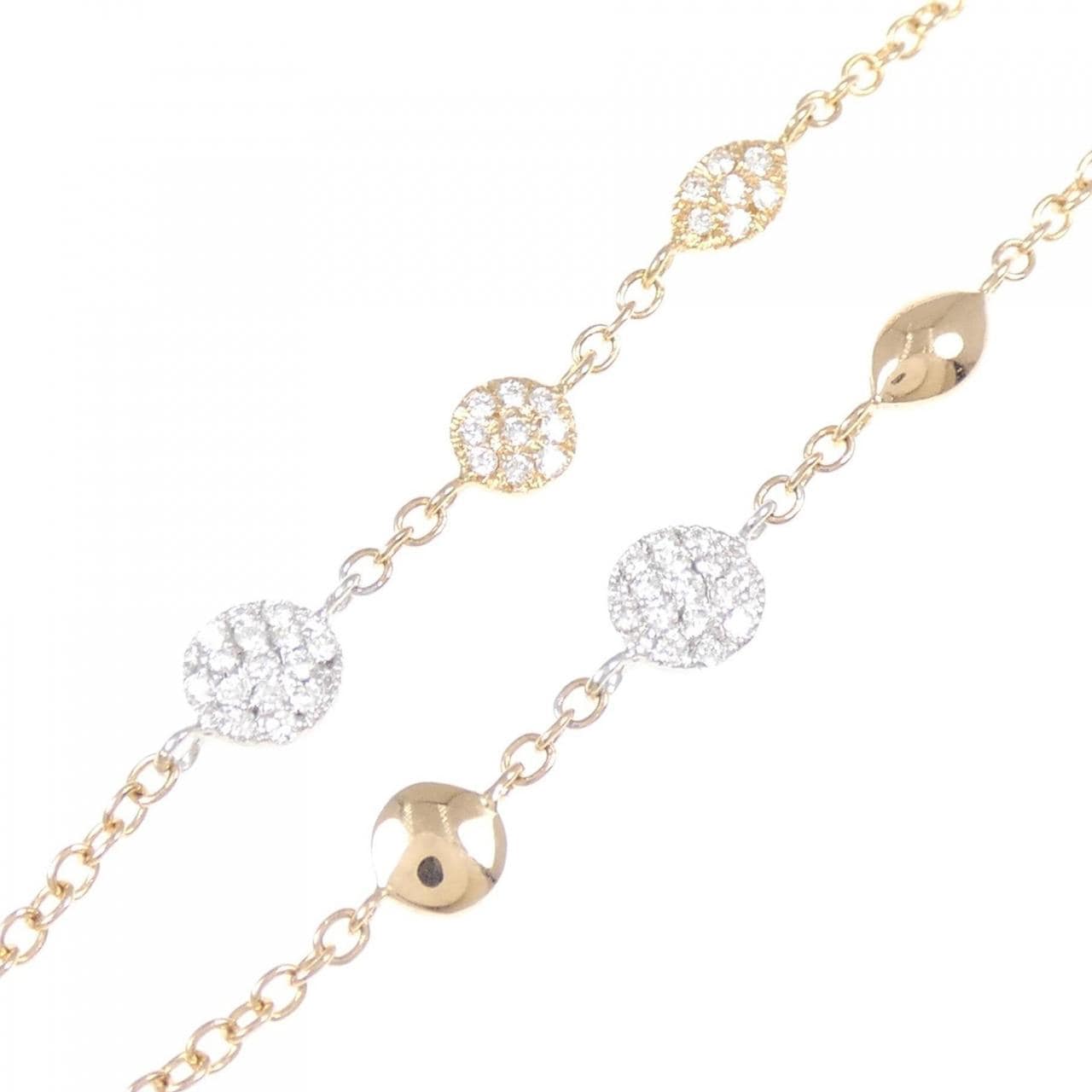 750PG/750WG ハート ダイヤモンド ネックレス