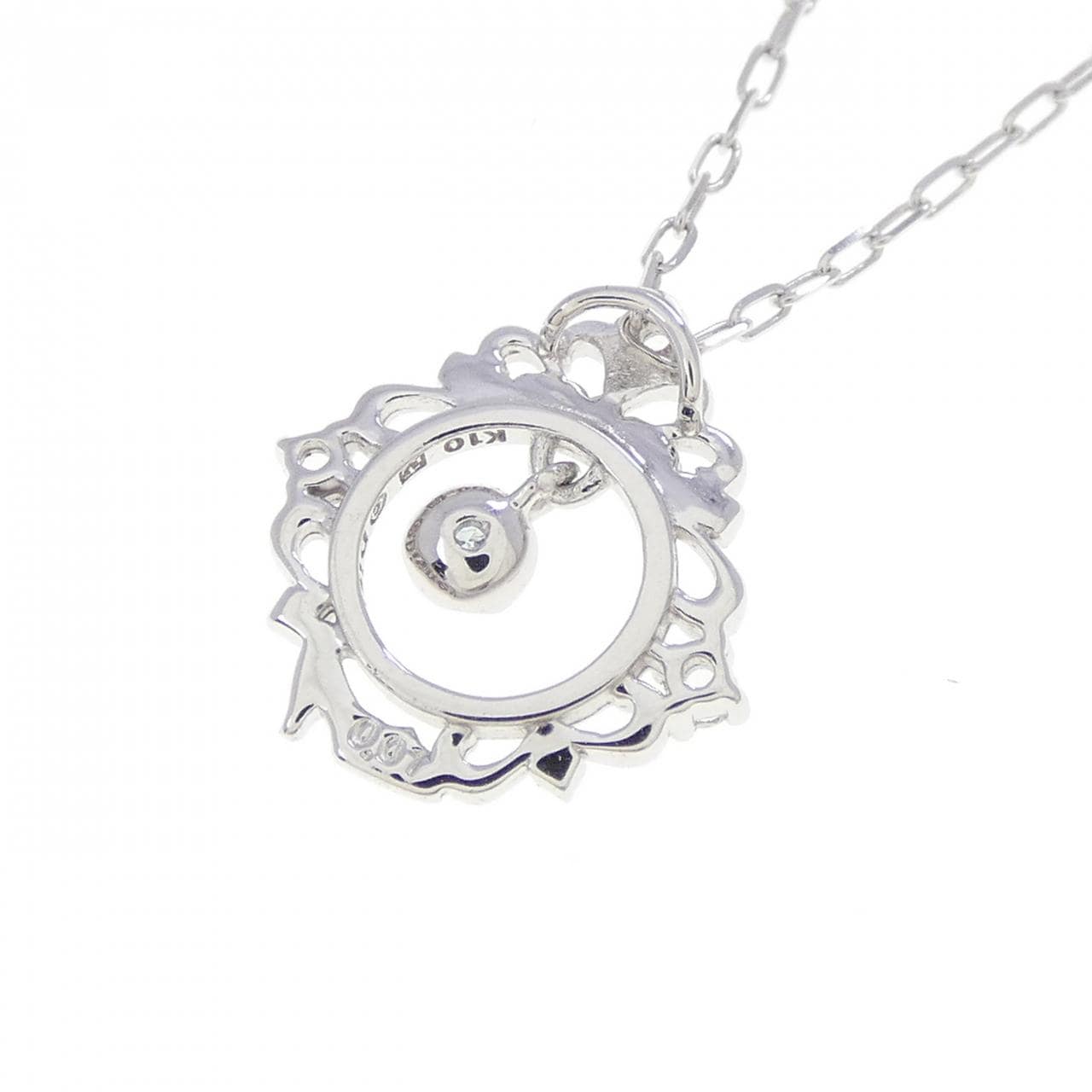 K10WG ホワイトトパーズ ネックレス