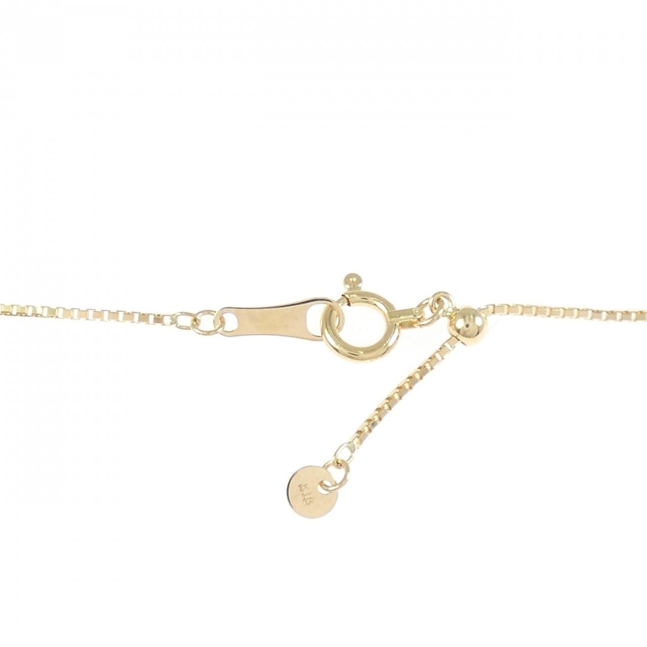 K18YG イニシャルM ダイヤモンド ネックレス 0.25CT