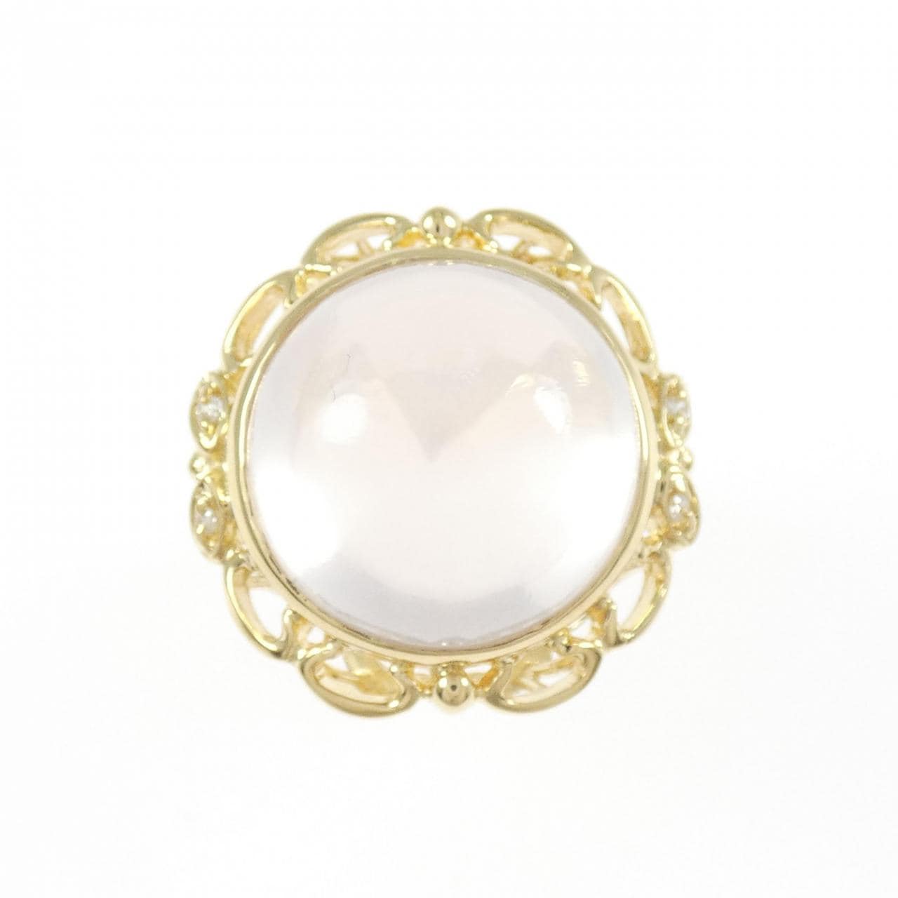 K18YG ローズクオーツ リング