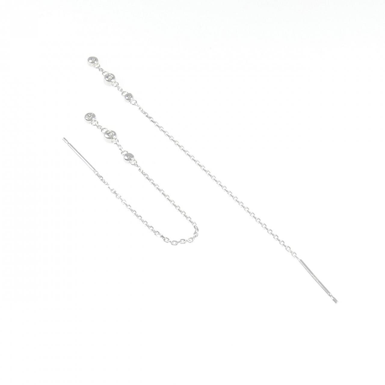 K18WG/K14WG ダイヤモンド ピアス 0.12CT