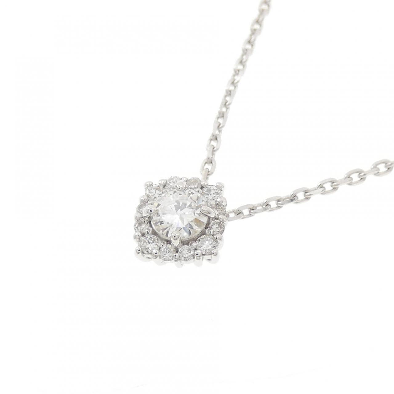 K18WG ダイヤモンド ネックレス 0.30CT