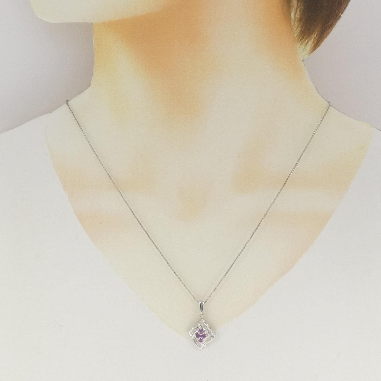 PT900/PT850 サファイヤ ネックレス 0.36CT