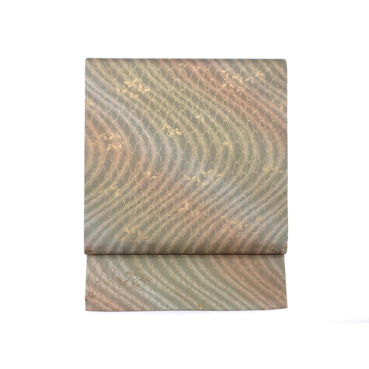 [未使用品] 袋帶Ushikubi Tsumugi Zento 圖案