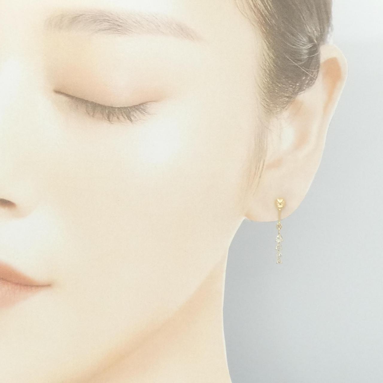 K18YG钻石耳夹0.30CT