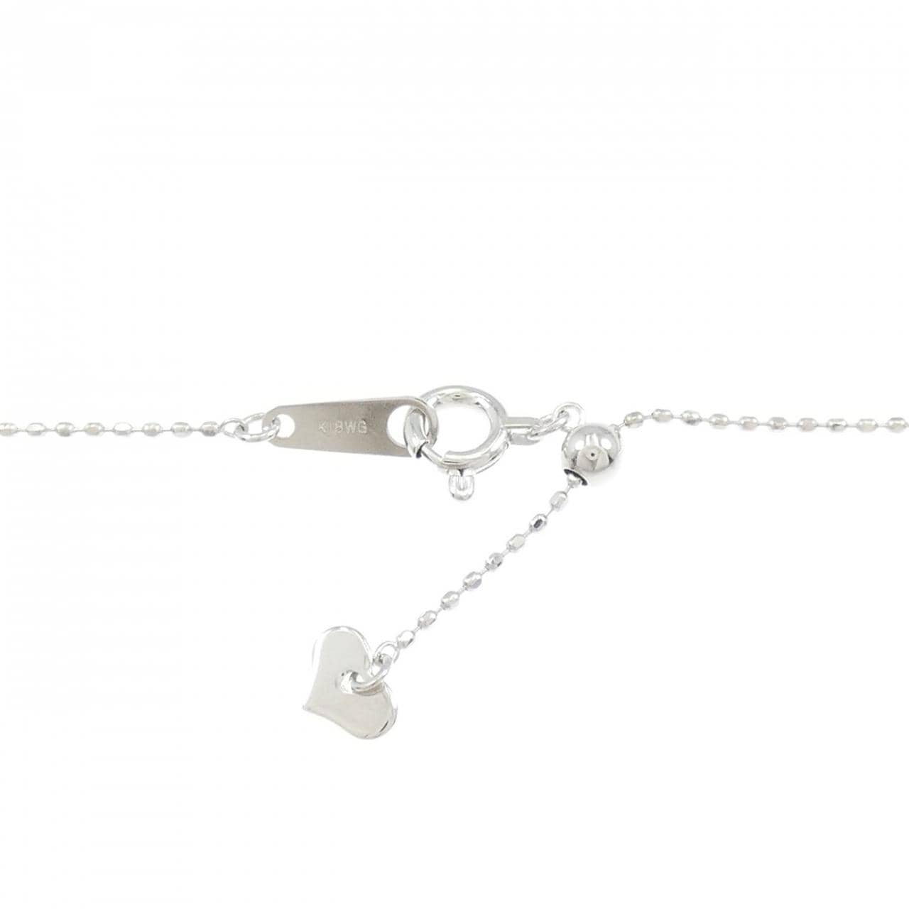 K18WG クロス ダイヤモンド ネックレス 0.50CT