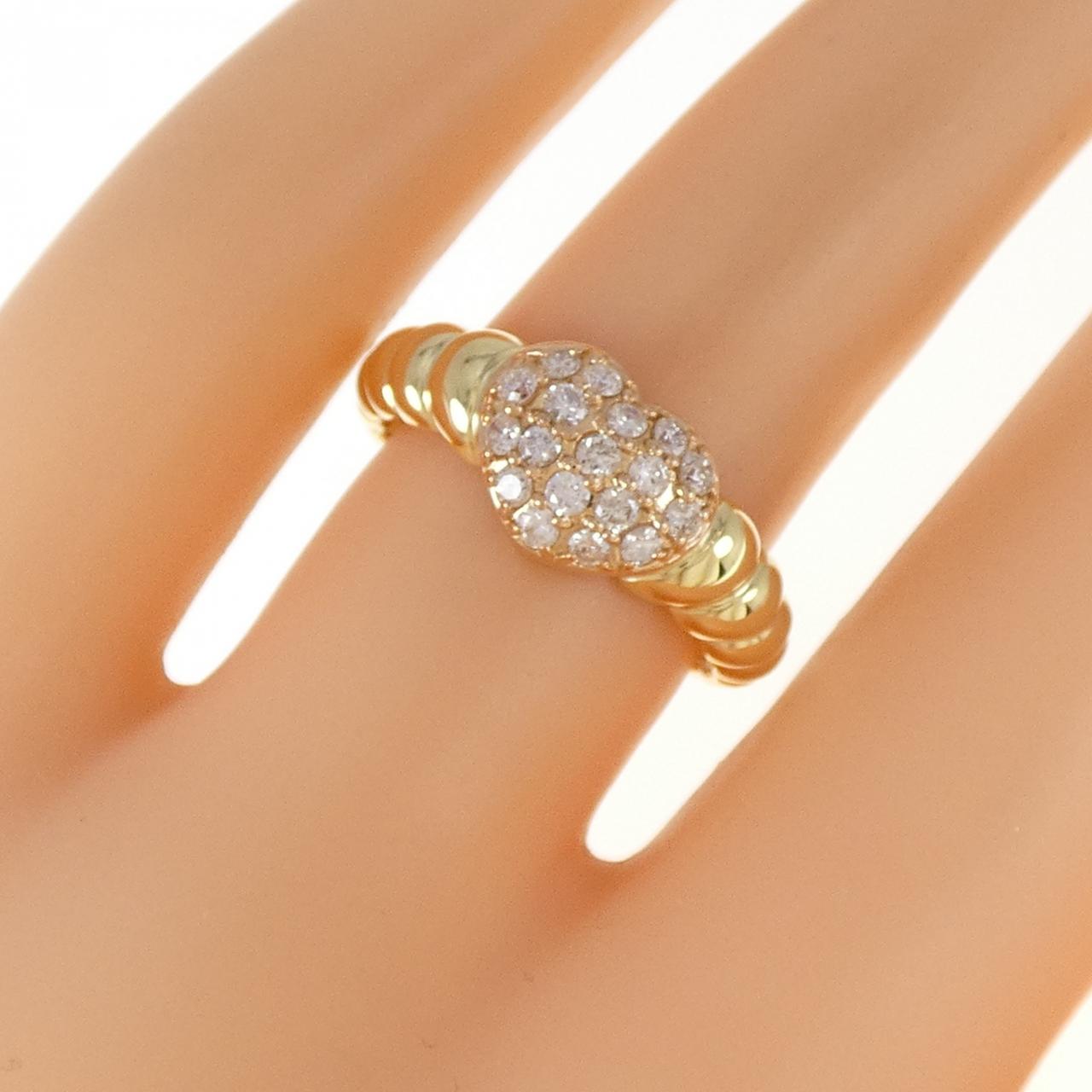 K18YG/K18PG ハート ダイヤモンド リング 0.30CT