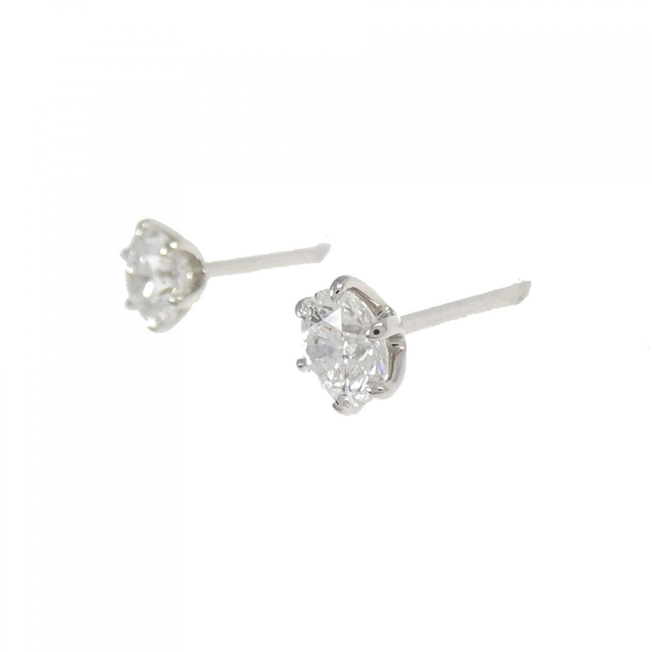 [Remake] PT900/ST Diamond Earrings 0.341CT 0.347CT EF SI2 EXT