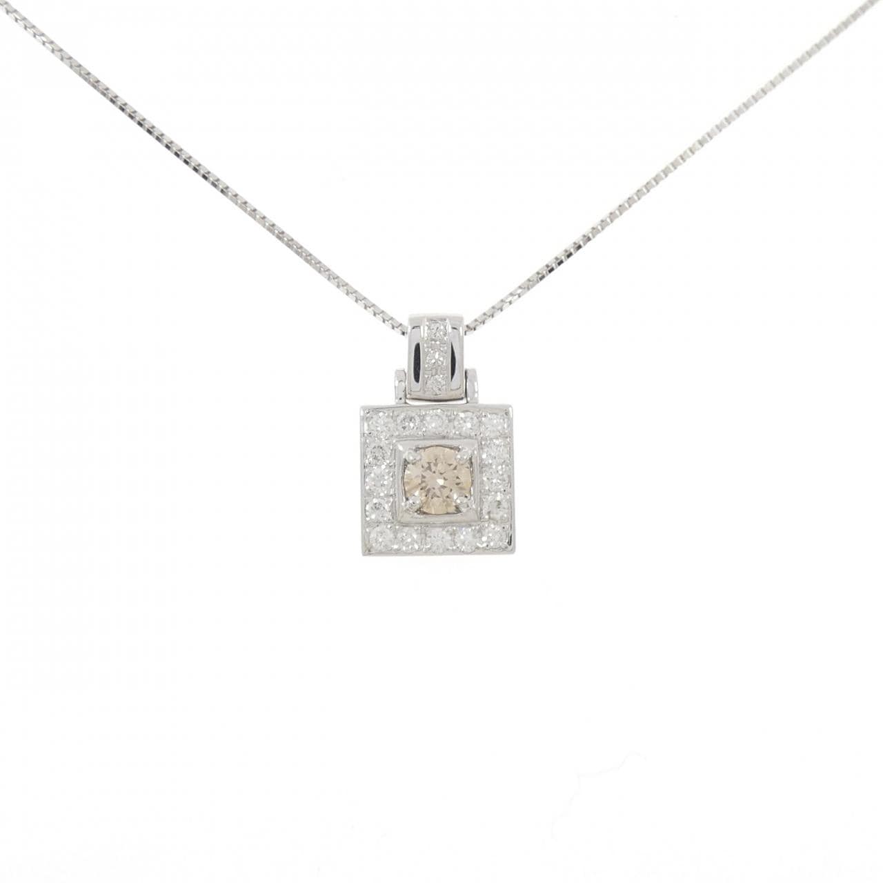 K18WG ダイヤモンド ネックレス 0.46CT