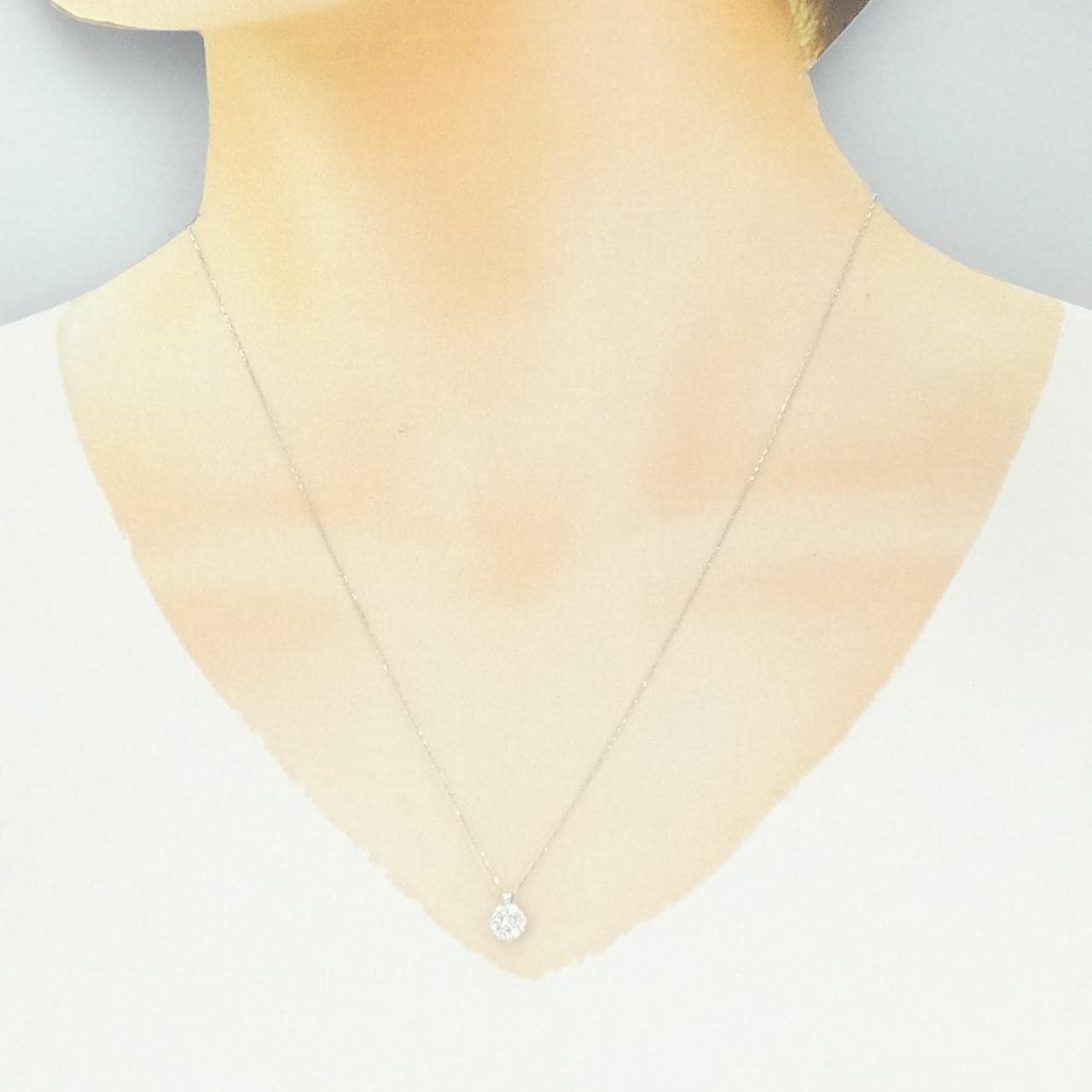 750WG/K18WG Diamond necklace