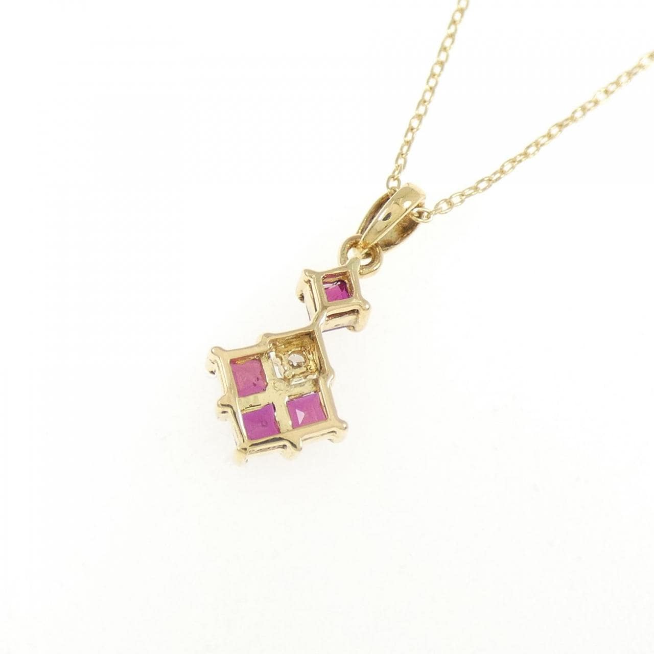 K18YG ルビー ネックレス