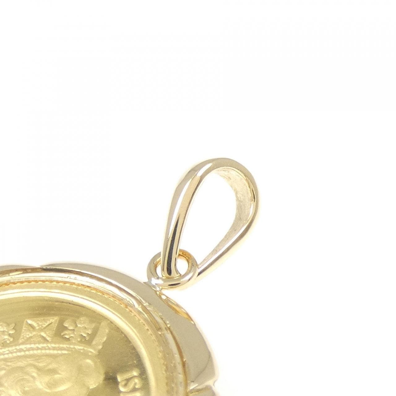K18YG(枠) コイン ペンダント