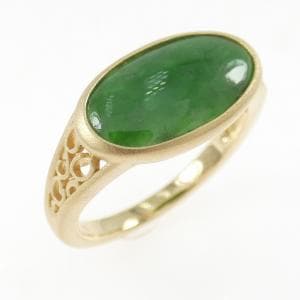 K18YG ヒスイ リング 2.15CT