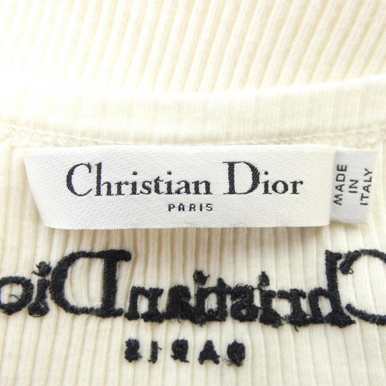 クリスチャンディオール CHRISTIAN DIOR リブコットンジャージー 343T50B4086 タンクトップ