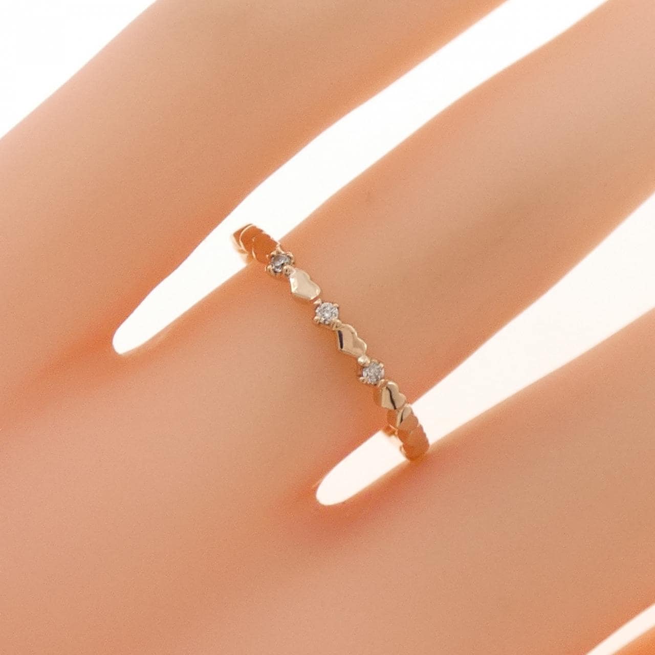 クミキョク ハート ダイヤモンド リング 0.03CT