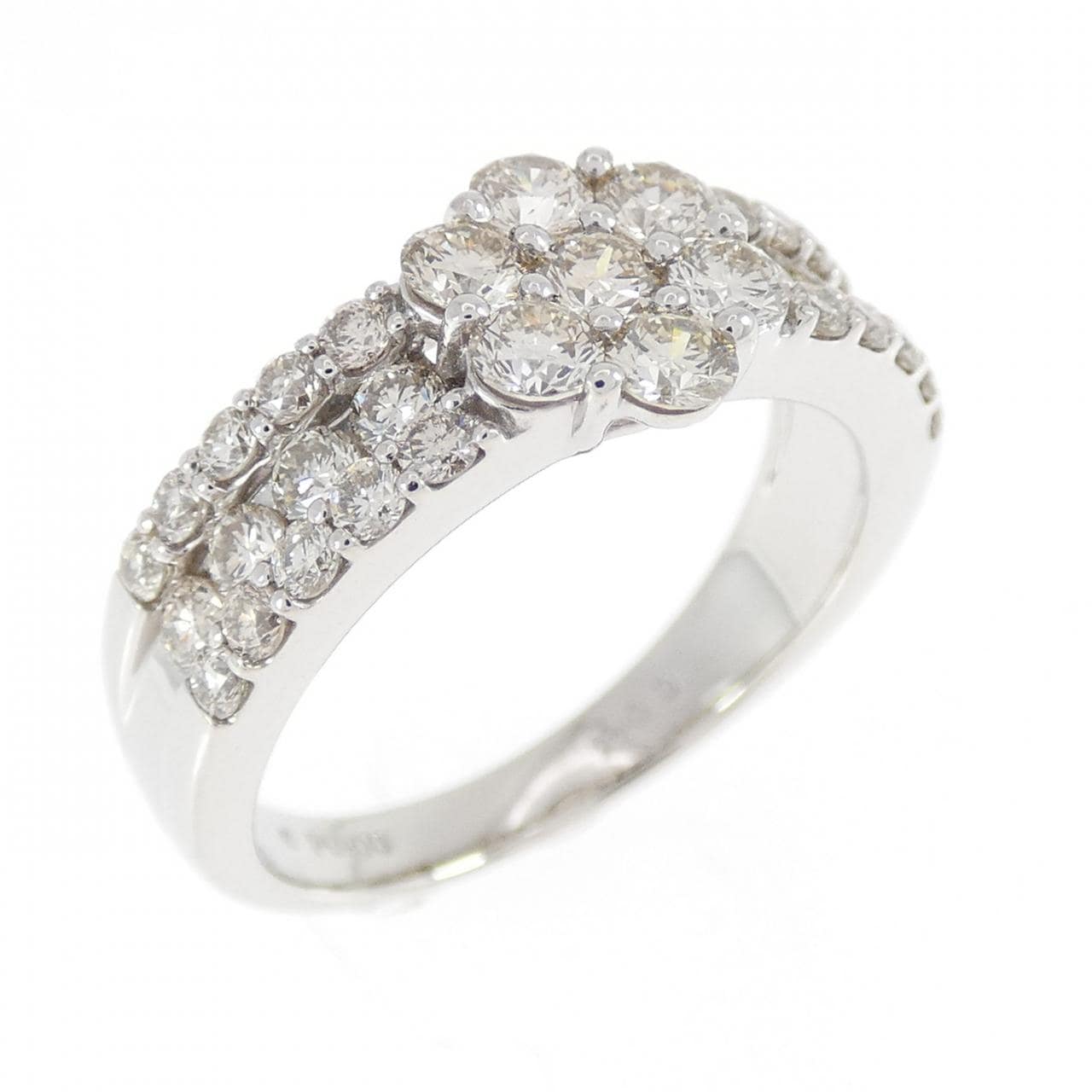 PT900 フラワー ダイヤモンド リング 1.00CT